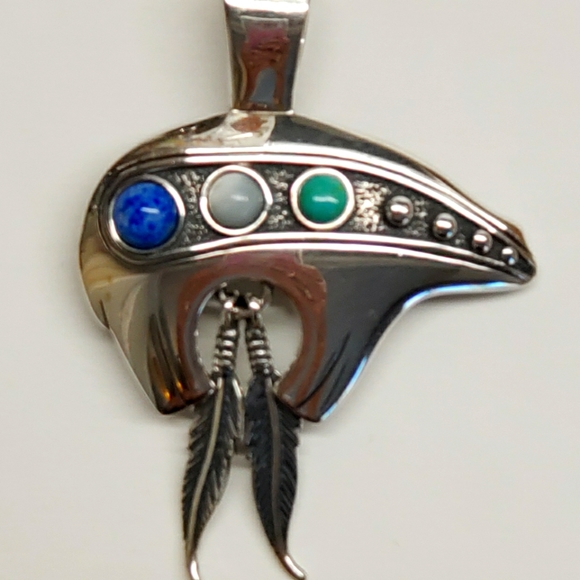 Native American COP Lrg. Brother Bear pendant. - Picture 1 of 6
